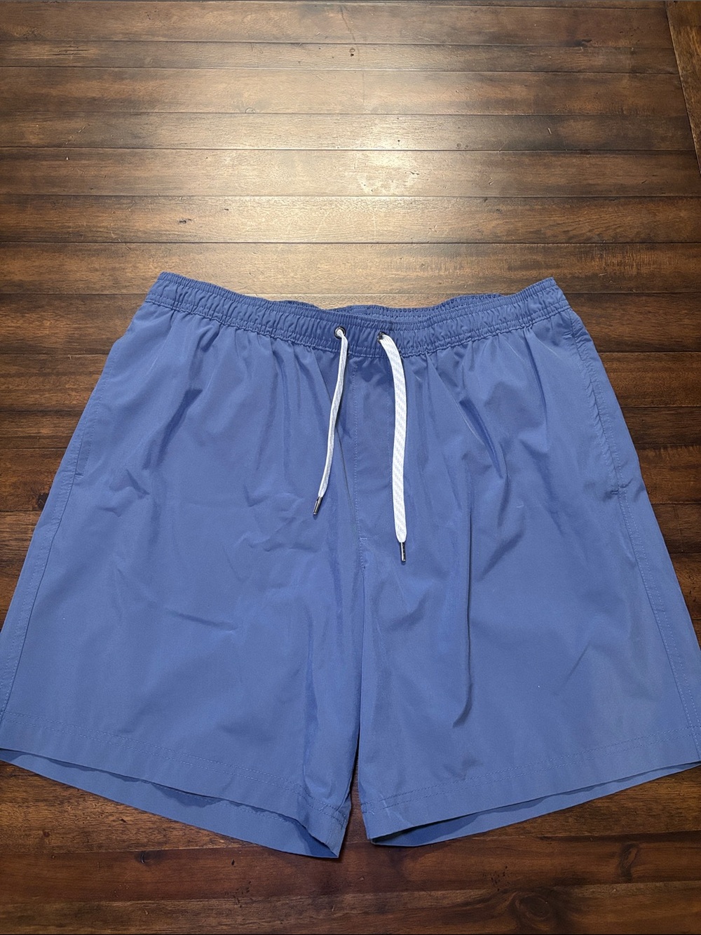 Sonoma Blue Elastic Waist Swim Shorts with Drawstring